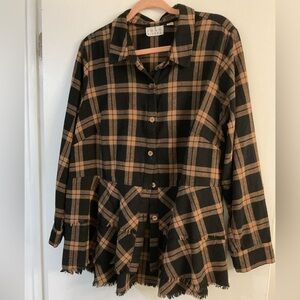 ❄️ Plaid Button Front Shirt
